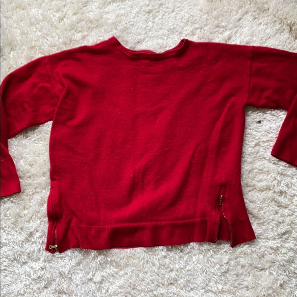 Talbot Petite Red Sweater Large